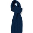 Aran Woollen Mills Buttoned Loop Scarf Blue