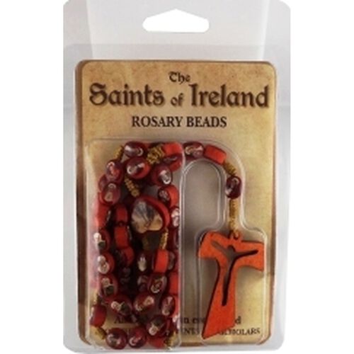 Souvenir Saints of Ireland Wooden Rosary