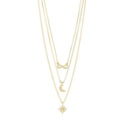 Pilgrim RAIN recycled necklaces, 2-in-1 set, gold-plated