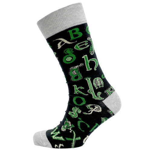 Book of Kells Book of Kells Celtic Alphabet Mens Socks One size