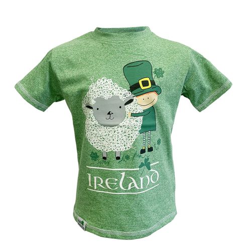 Irish Memories Irish Memories Moss Green Kids Leprechaun T-Shirt 9-10 Years