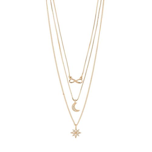 Pilgrim RAIN recycled necklaces, 2-in-1 set, rosegold-plated