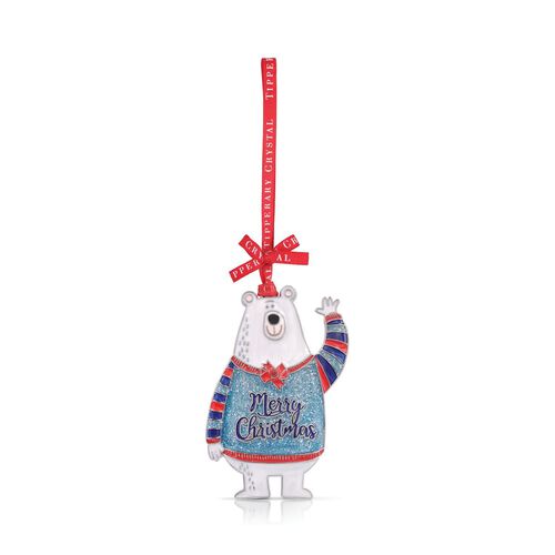 Tipperary Crystal Polar Bear Christmas Ornament