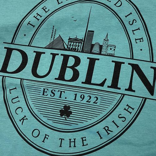 Irish Memories Ocean Green Luck of the Irish Ladies T-Shirt M