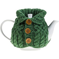 Aran Woollen Mills Tea Cosy With Green Buttons One Size