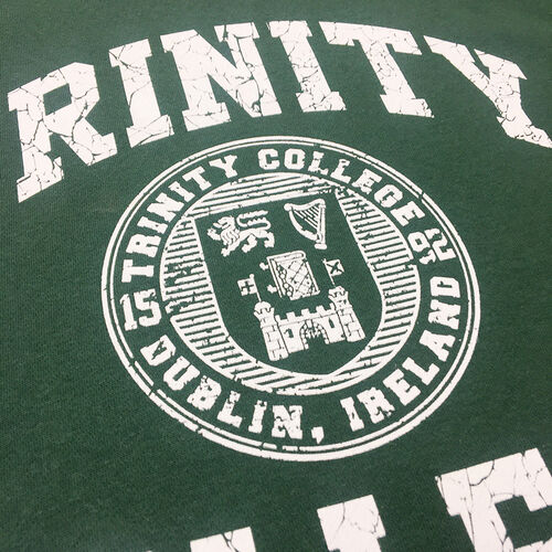Trinity Bottle Green & White Trinity College Crest Sweatshirt  XL