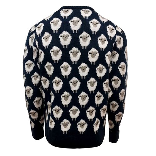 Traditional Craft Adults Navy Sheep Knit Jumper L