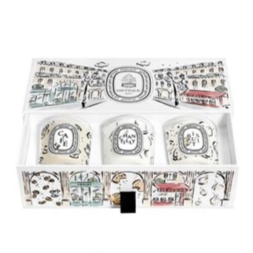 Diptyque Café, Chantilly, & Biscuit Candle Set 3x70g