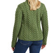 Aran Woollen Mills Asymmetrical Multi Cable Cardigan with 3 Buttons L