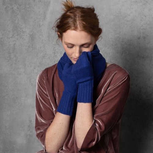 Madigan Cashmere Ada Cashmere Gloves in Indigo