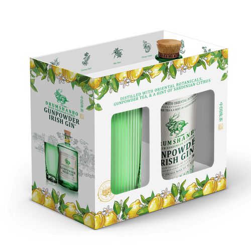 Drumshanbo Gunpowder Sardinian Citrus Gin Gift Pack 70cl