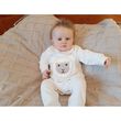 Patrick Francis Patrick Francis Cream Sheep Velour Organic Cotton Baby Vest  1/2