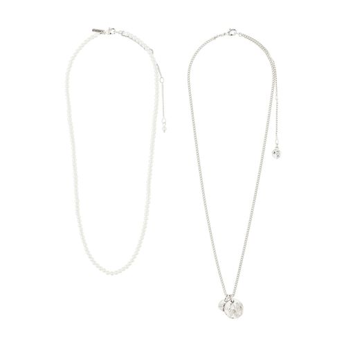 Pilgrim LENNON necklaces, 2-in-1 set, silver-plated