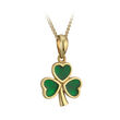 Solvar IRM SLV Gold Enamel Shamrock Large