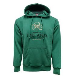 Traditional Craft Adults Green Republic of Ireland Shamrock Hoodie XS
