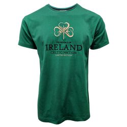 Traditional Craft Adults Green Republic of Ireland Shamrock T-Shirt
 S