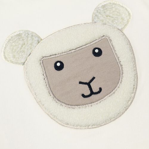 Patrick Francis Cream Sheep Organic Cotton Baby Vest  6-12 Months