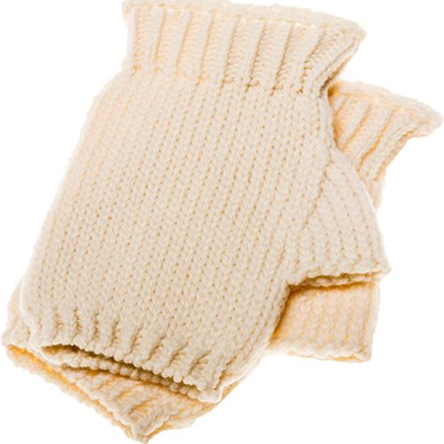 Aran Woollen Mills Supersoft Fingerless Mitten White