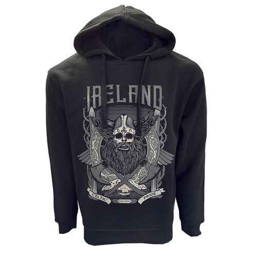 Irish Memories Ireland Black Viking Hoody XS