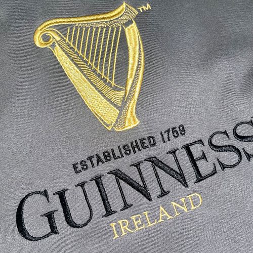 Guinness Guinness Grey Embroidered Harp Hoodie S