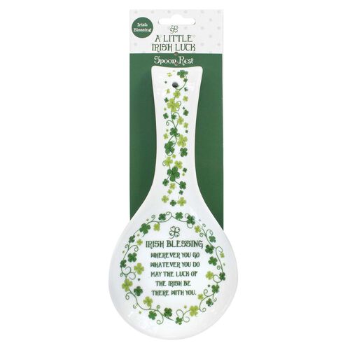 Clover Irish Blessing Spoon Rest