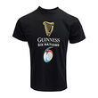 Guinness Black 6 Nations Rugby Tshirt  XL