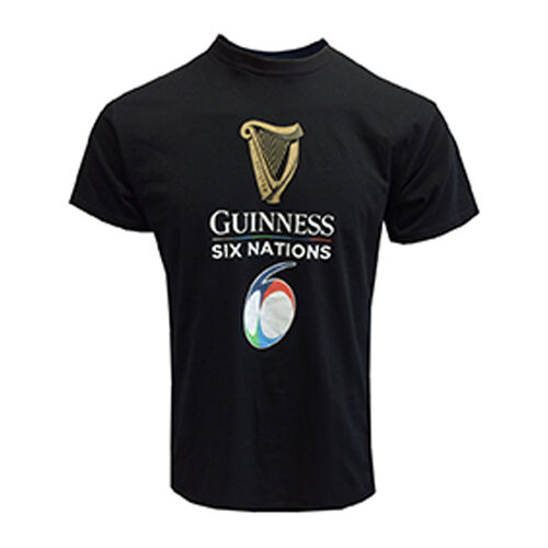 Guinness Black 6 Nations Rugby Tshirt  XXXL