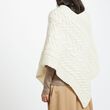 Aran Woollen Mills Triangular Poncho White