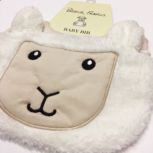 Patrick Francis Cream Sheep Baby Bib One size