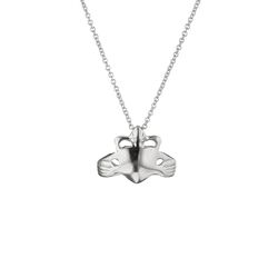 Loinnir Jewellery Silver Claddagh Floating Necklace 18 Inch