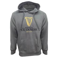 Guinness Guinness Grey Embroidered Harp Hoodie S