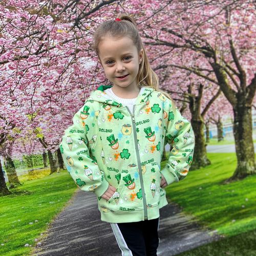 Traditional Craft Kids Leprechaun Full Zip Hoodie  7-8 Years