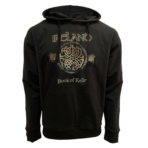 Book of Kells The Book of Kells Black Celtic Hoodie  XL