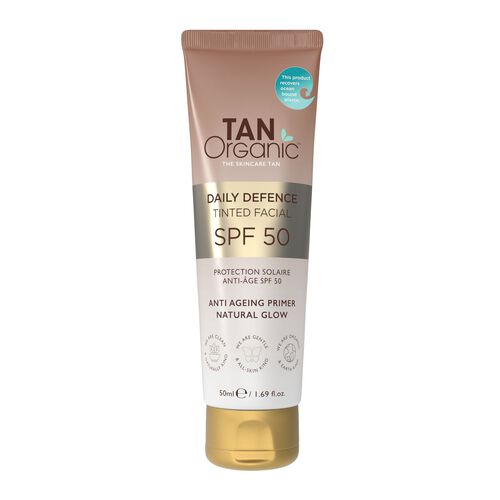 TanOrganic SPF 50 Daily Defence Tinted Facial 50ml