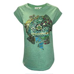 Irish Memories Green Grindle Celtic Ladies T-Shirt XS