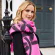 Patrick Francis Large Celtic Knot Pink & Black Wrap Scarf