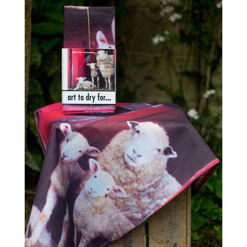 Kelly Hood Peek A Ewe Tea Towel