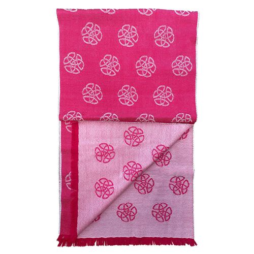 Patrick Francis Celtic Knot Magenta Wool Scarf