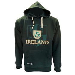 Irish Memories Green Ireland Shamrock Crest Hoodie S