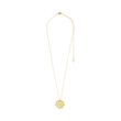 Pilgrim MAGNOLIA recycled coin necklace gold-plated