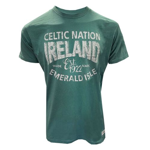 Irish Memories Ocean Green Celtic Nation Ireland T-Shirt XS