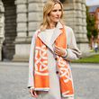 Book of Kells Celtic Orange & Grey Reversible Scarf