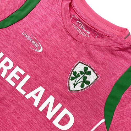 Irish Memories Pink Kids Shamrock Performance T-Shirt 1-2 Years