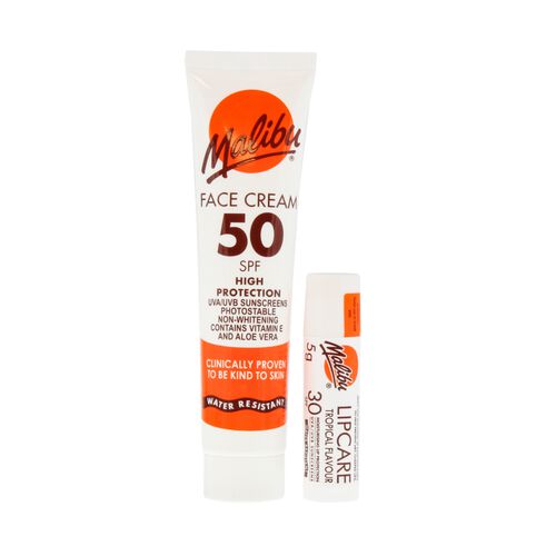 Malibu Sun SPF 50 Face and SPF 30 Lip Protection Duo