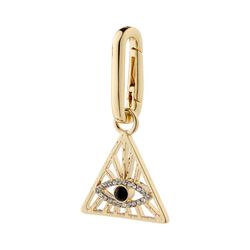 Pilgrim Charm Recycled Triangle Pendant Gold Plated Charm eye